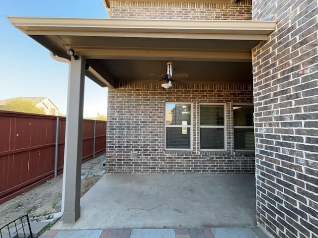 3000 Buckthorn St, Forney, TX 75126 - view of patio with a ceiling fan and fence