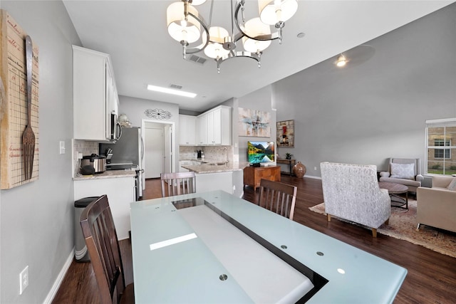 3421 Paisano Trl, Plano, TX 75093 - dining space featuring dark wood-type flooring and baseboards