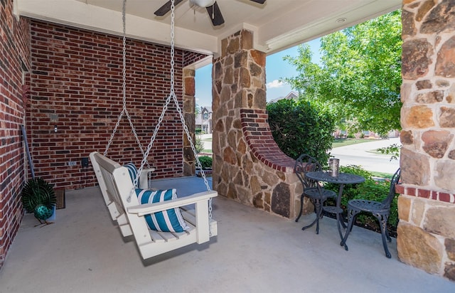 9521 Cholla Cactus Trl, Fort Worth, TX 76177 - view of patio / terrace with ceiling fan