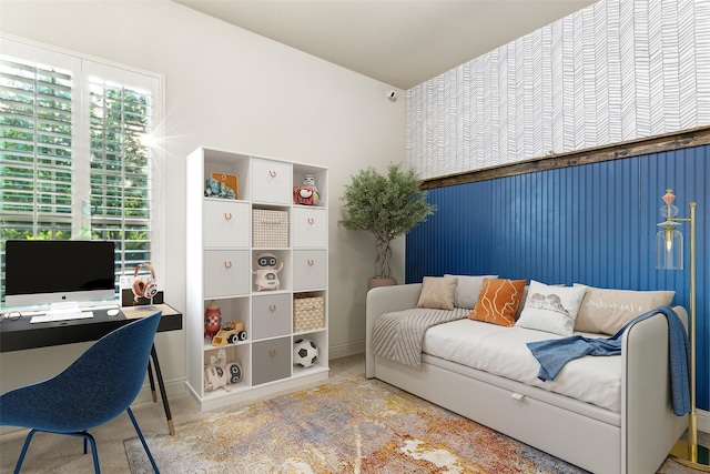 bedroom with a desk