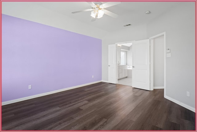 5005 Odeum Ct, Fort Worth, TX 76244 - unfurnished bedroom with wood finished floors, baseboards, and a ceiling fan