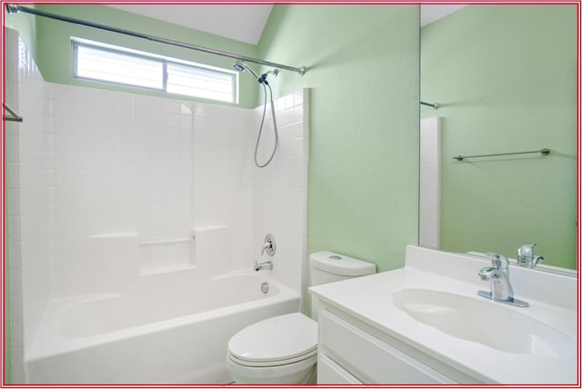 5005 Odeum Ct, Fort Worth, TX 76244 - full bathroom with toilet, vanity, and bathing tub / shower combination