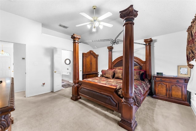 3953 Silver Springs Dr, Fort Worth, TX 76123 - carpeted bedroom with a ceiling fan, baseboards, and vaulted ceiling