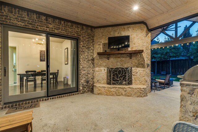 view of patio with fence
