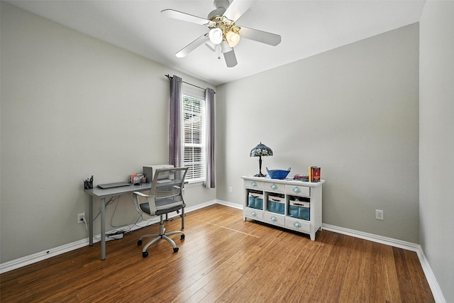 2726 Bandolier Ln, Frisco, TX 75033 - office space with wood finished floors and ceiling fan