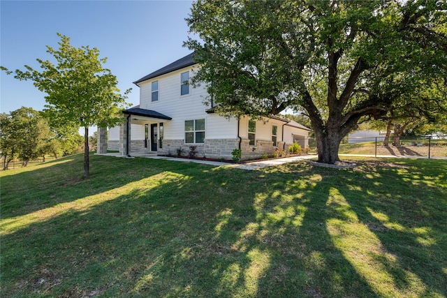 117 Rock Salt Dr, Springtown, TX 76082 - rear view of property featuring stone siding