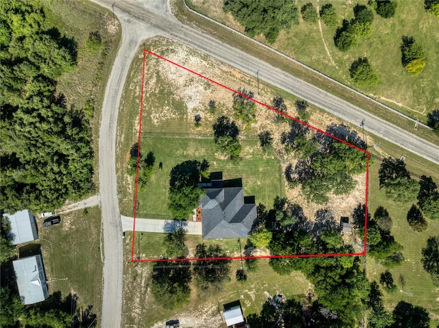 117 Rock Salt Dr, Springtown, TX 76082 - aerial view of property and surrounding area featuring property parcel outlined