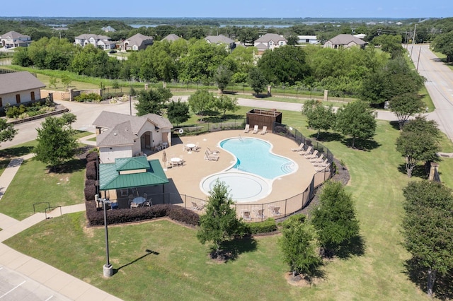 308 Secretariat, Hickory Creek, TX 75065 - aerial perspective of suburban area featuring a pool area