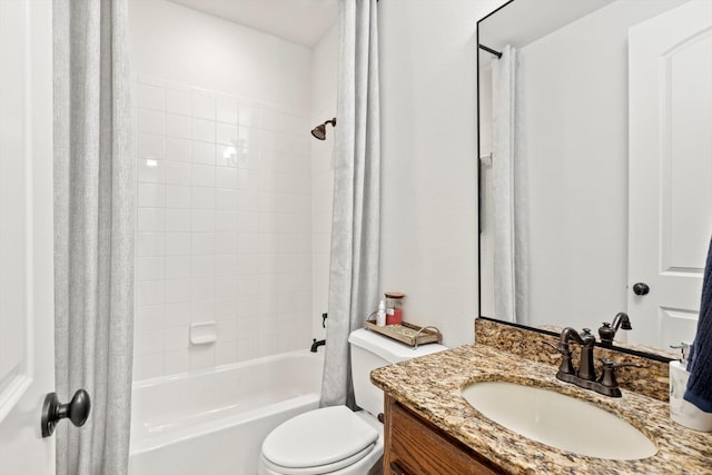 3063 Mitchell Way, The Colony, TX 75056 - full bathroom with toilet, shower / bath combo with shower curtain, and vanity