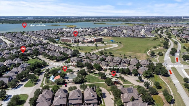 3063 Mitchell Way, The Colony, TX 75056 - view of property location featuring a nearby body of water and nearby suburban area