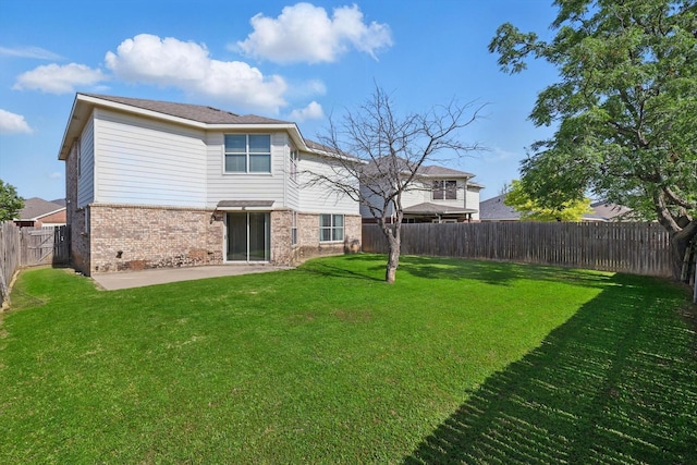 10748 Irish Glen Trl, Fort Worth, TX 76052 - rear view of house featuring brick siding and a patio area