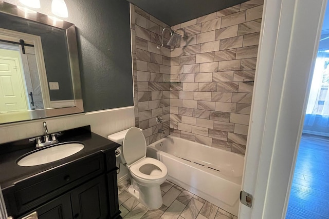 344 Huffman Blf, Keller, TX 76248 - bathroom with toilet, bathing tub / shower combination, vanity, and wainscoting