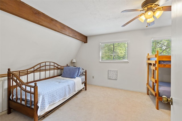 107 Nob Hill Cir, Malakoff, TX 75148 - carpeted bedroom featuring multiple windows, baseboards, a textured ceiling, and a ceiling fan