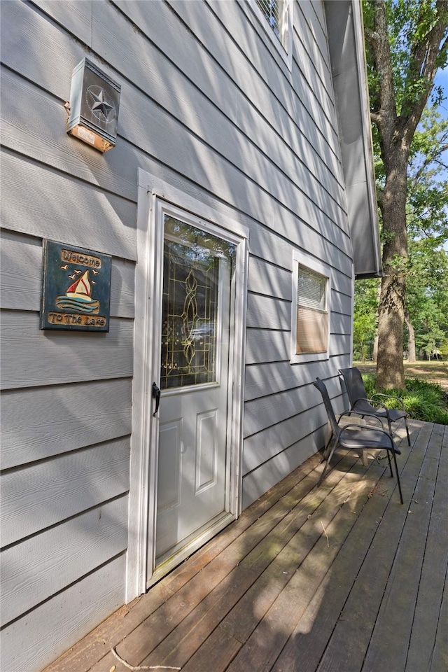 107 Nob Hill Cir, Malakoff, TX 75148 - doorway to property with a wooden deck