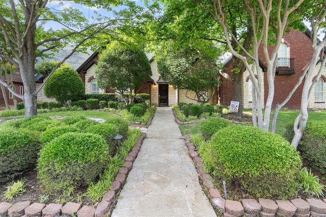 1201 Tralee Ln, Garland, TX 75044 - view of front of home with brick siding and stone siding