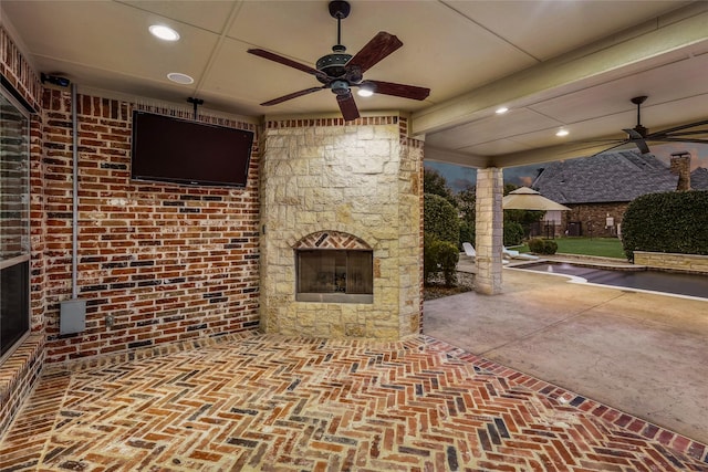 3316 Fairway Dr, Denton, TX 76226 - view of patio / terrace featuring a ceiling fan