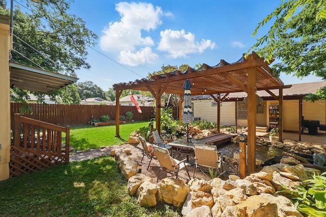 7348 Pensacola Ave, Fort Worth, TX 76116 - view of yard with a pergola