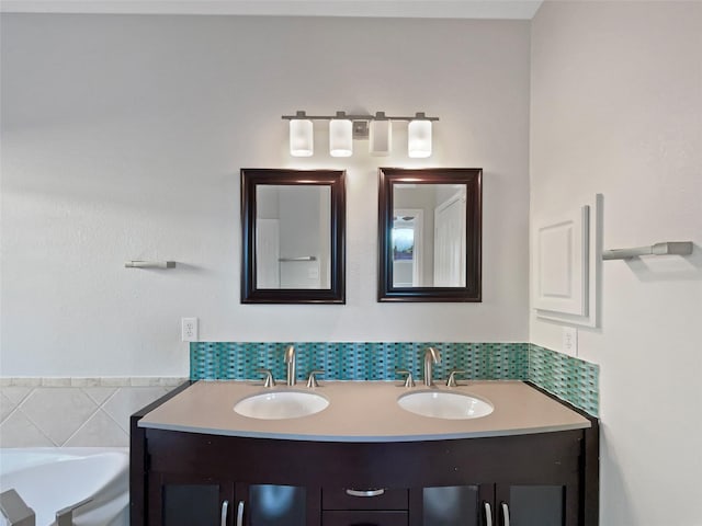 6400 Hawthorn Dr, Denton, TX 76208 - bathroom featuring a bath and double vanity