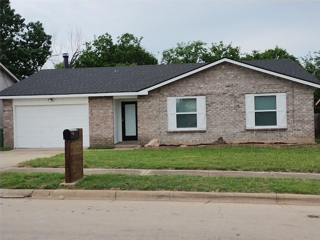 7121 Harwick Ln, North Richland Hills, TX 76182 - single story home featuring an attached garage, a shingled roof, driveway, and brick siding