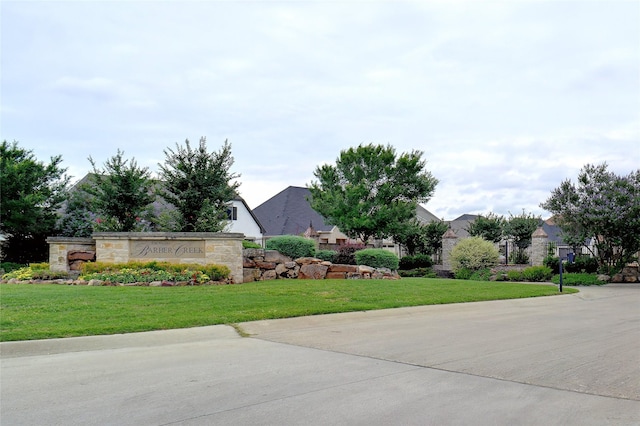 3621 Barber Crk, Fort Worth, TX 76244 - community sign with a lawn and a residential view