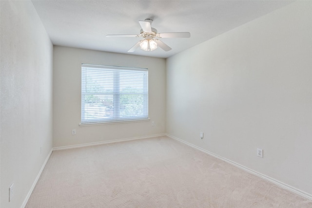 4136 Timberglen Rd, Dallas, TX 75287 - spare room with a ceiling fan, light carpet, and baseboards