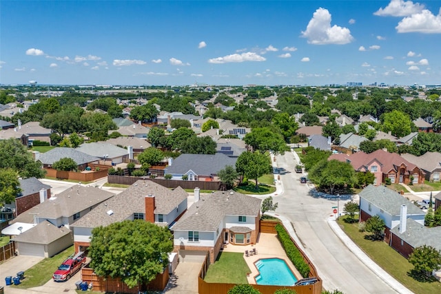 4136 Timberglen Rd, Dallas, TX 75287 - aerial perspective of suburban area featuring a pool area