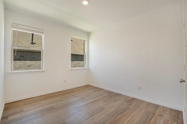 2560 Eden Creek Dr, Fort Worth, TX 76179 - unfurnished room featuring light wood finished floors, baseboards, and recessed lighting