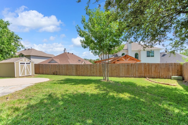 4504 Angelina Way, Fort Worth, TX 76137 - view of yard with a storage unit and an outdoor structure
