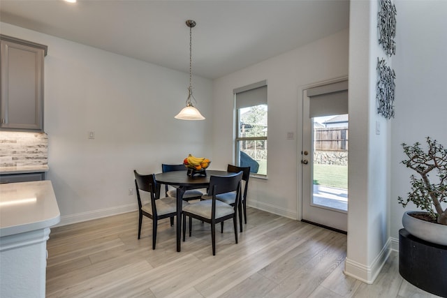 3229 Creek Meadow Dr, Anna, TX 75409 - dining area featuring light wood-type flooring and baseboards