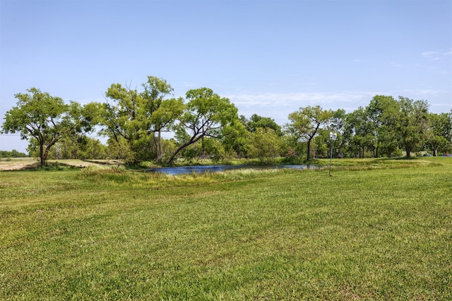 5295 Ganzer Rd W, Krum, TX 76249 - view of grassy yard with a water view