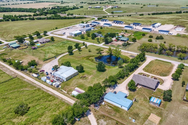 5295 Ganzer Rd W, Krum, TX 76249 - aerial overview of property's location with a large body of water and rural landscape