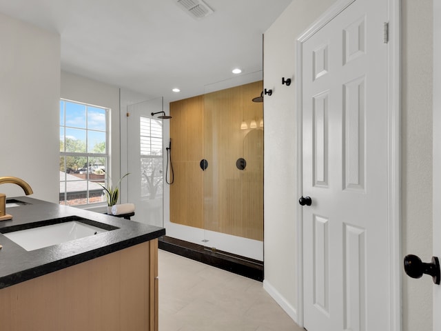 618 Berkley Dr, Grapevine, TX 76051 - full bath featuring walk in shower, recessed lighting, and vanity