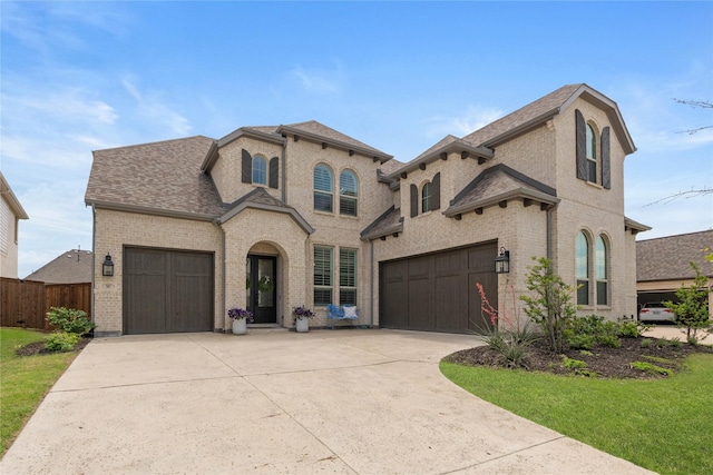 507 Melody Meadow Dr, Rockwall, TX 75087 - view of front of house featuring driveway, brick siding, and a shingled roof