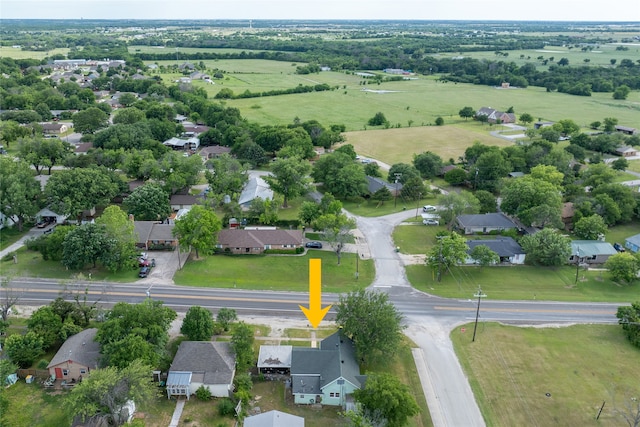 442 W Mccart St, Krum, TX 76249 - aerial view of property and surrounding area featuring nearby suburban area and rural landscape