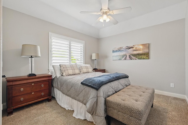 528 Layton Dr, Coppell, TX 75019 - bedroom featuring light carpet, baseboards, and a ceiling fan