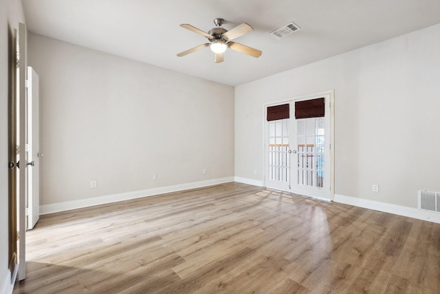 2028 N Haskell Ave, Dallas, TX 75204 - unfurnished room featuring ceiling fan, light wood-style floors, and baseboards