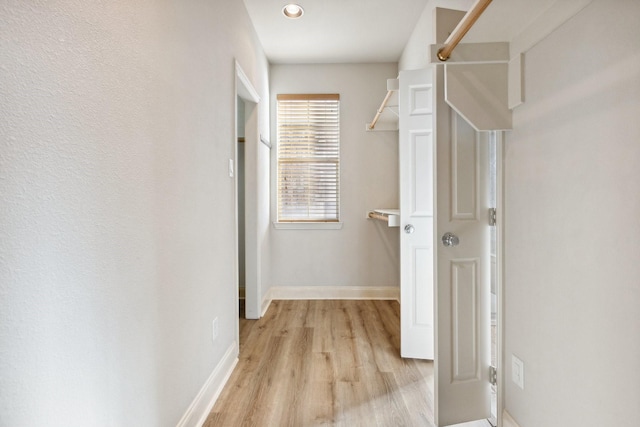 2028 N Haskell Ave, Dallas, TX 75204 - hall with light wood finished floors, baseboards, and recessed lighting