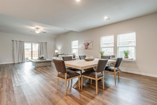 2148 Bellatrix Dr, Haslet, TX 76052 - dining room with wood finished floors, baseboards, and recessed lighting