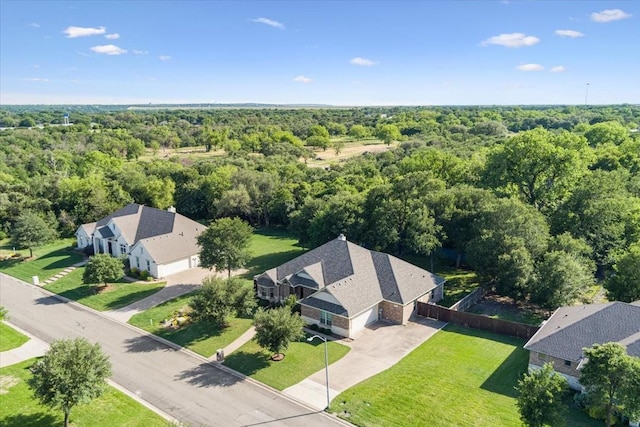 128 Creek Rdg, Waco, TX 76708 - aerial view of property and surrounding area featuring a forest