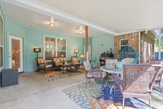 128 Creek Rdg, Waco, TX 76708 - view of patio / terrace featuring an outdoor living space