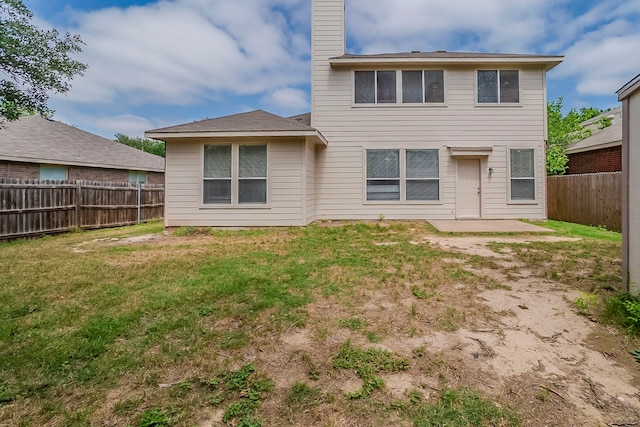 4617 Barnhill Ln, Fort Worth, TX 76135 - rear view of house with a patio area and a chimney