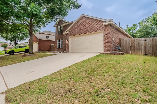 4617 Barnhill Ln, Fort Worth, TX 76135 - view of front of home with brick siding, a garage, and concrete driveway