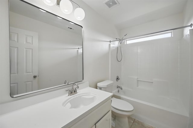 2668 Silver Hill Dr, Fort Worth, TX 76131 - full bath with toilet, vanity, shower / washtub combination, and tile patterned floors