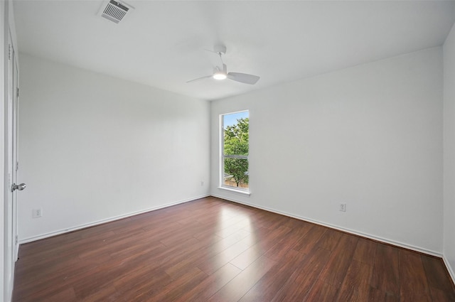2668 Silver Hill Dr, Fort Worth, TX 76131 - unfurnished room featuring ceiling fan, dark wood-style flooring, and baseboards