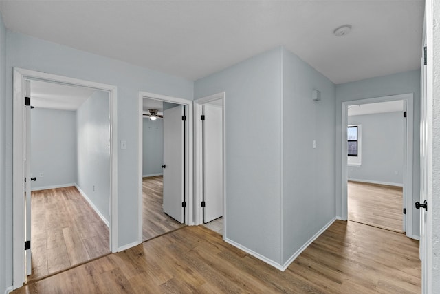 4306 Frog Dr, Killeen, TX 76542 - hallway featuring wood finished floors and baseboards