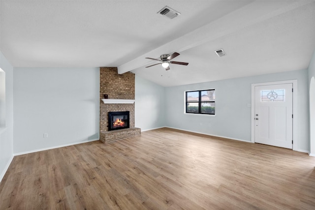 4306 Frog Dr, Killeen, TX 76542 - unfurnished living room featuring wood finished floors, ceiling fan, and plenty of natural light