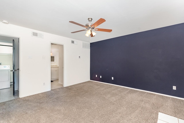 8750 Park Ln Unit 151, Dallas, TX 75231 - unfurnished bedroom with washer / dryer, carpet floors, ensuite bath, and baseboards