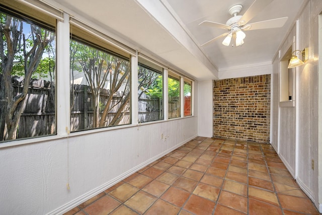 320 Gloria St, Keller, TX 76248 - unfurnished sunroom featuring brick wall and plenty of natural light