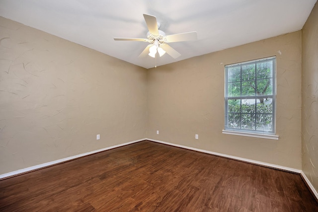 320 Gloria St, Keller, TX 76248 - empty room with wood finished floors, baseboards, and a ceiling fan