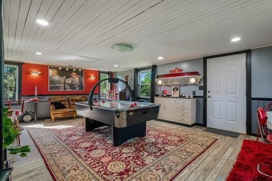 1847 N State Highway 19, Emory, TX 75440 - game room with wood ceiling, light wood finished floors, and plenty of natural light